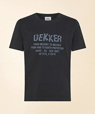T-shirt in cotone con stampa logo | Dekker