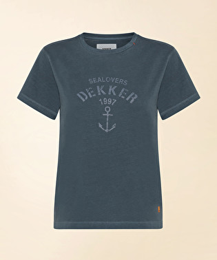 T-shirt with anchor lettering | Dekker