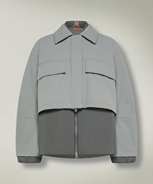 Cropped Tech Jacket in Scuba e Nylon Superleggero | Dekker