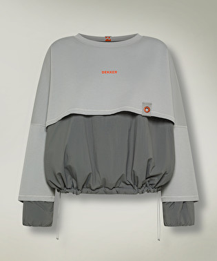 Felpa hybrid in scuba e nylon | Dekker