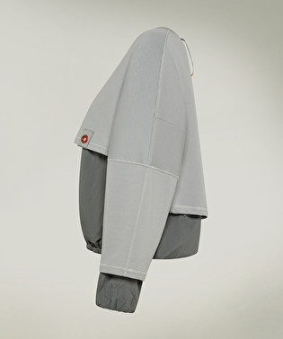 Felpa hybrid in scuba e nylon | Dekker