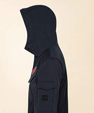 Double fabric parka with patches | Dekker