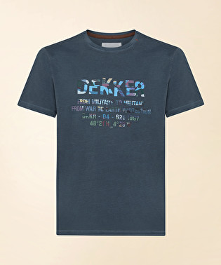 Cotton jersey t-shirt with lettering print | Dekker
