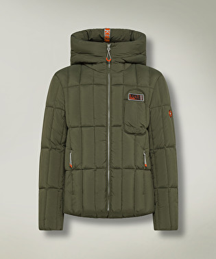 Quilted down jacket with hood | Dekker