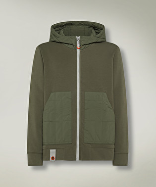 Hybrid sweatshirt with nylon details | Dekker