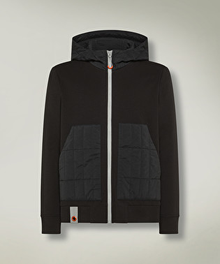 Hybrid sweatshirt with nylon details | Dekker