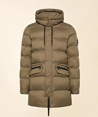 Down jacket with large quilted sections | Dekker