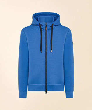 Bomber jacket in stretch scuba material | Dekker