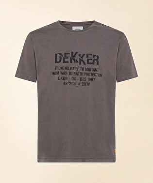 T-shirt in cotone con stampa logo | Dekker